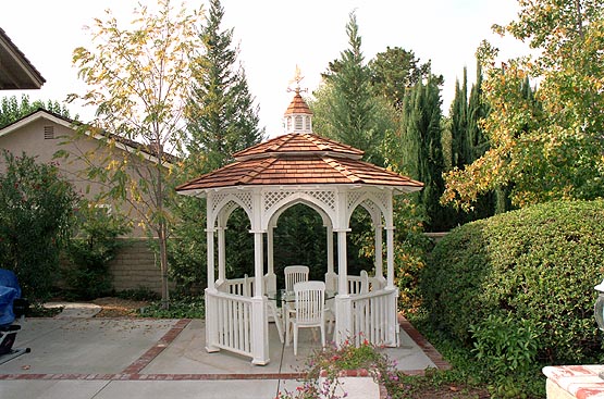 White Family Gazebo & Shingle Roof